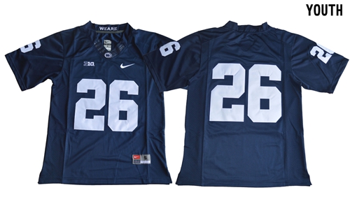 Nittany Lions #26 Saquon Barkley Navy Blue Limited Stitched Youth NCAA Jersey - Click Image to Close